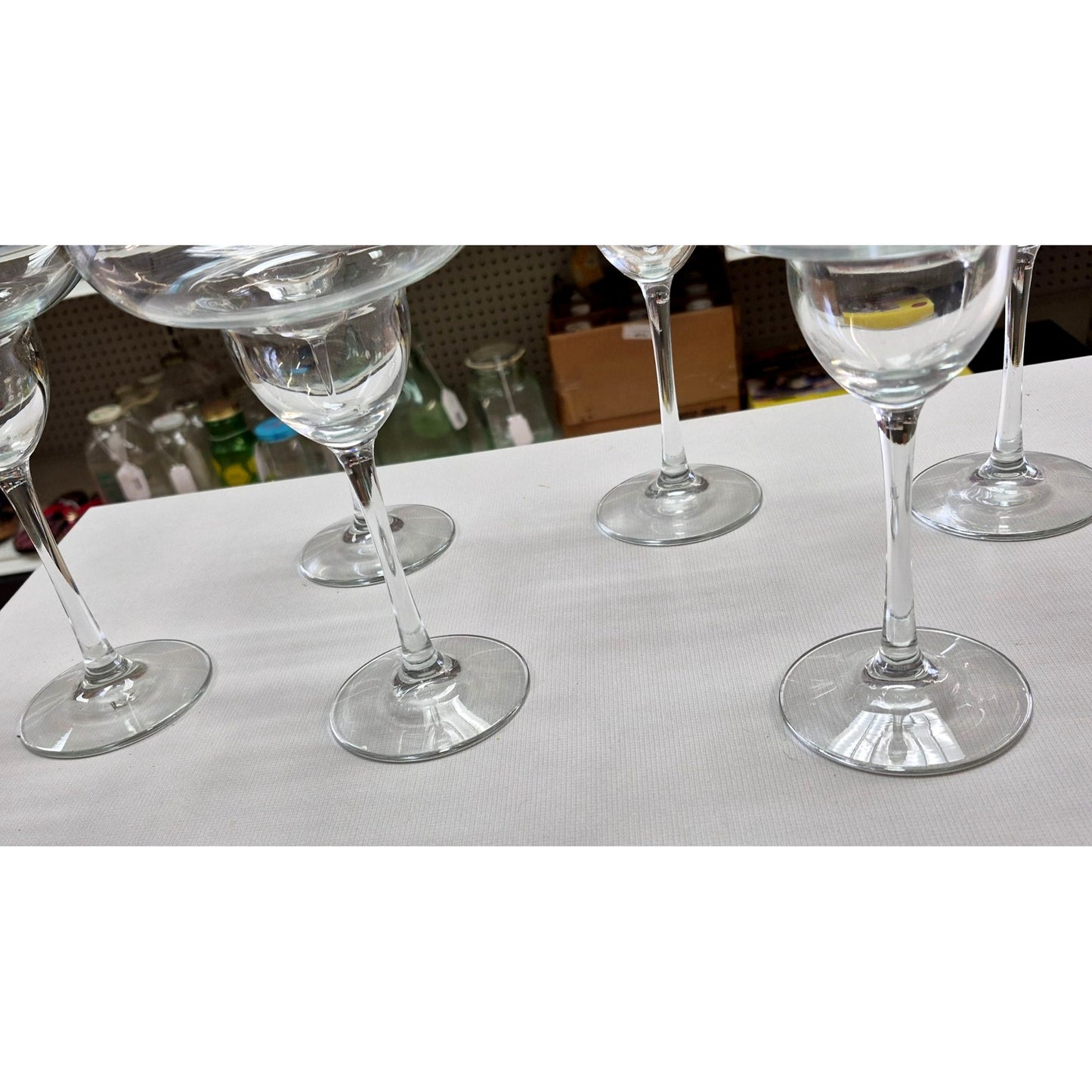 Clear Margarita Glasses Stemware Cocktail Glass 8 Oz Capacity Set 6