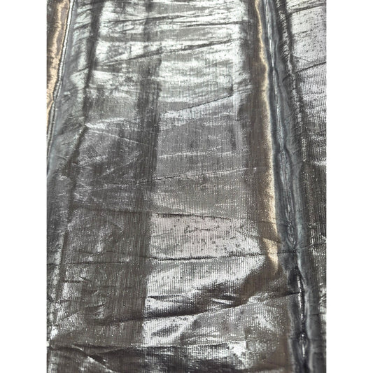 Silver Metallic Lamé Fabric 11.25" Wide X 157" Long
