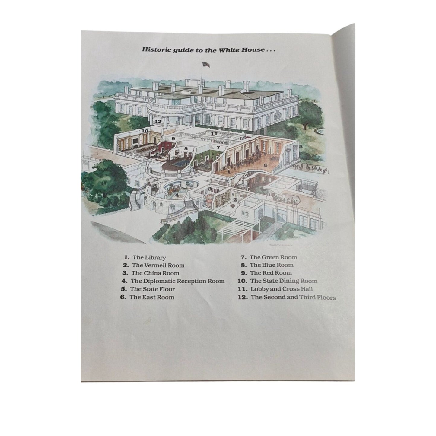 Welcome To the White House Booklet Ronald Reagan Historic Guide 1980s