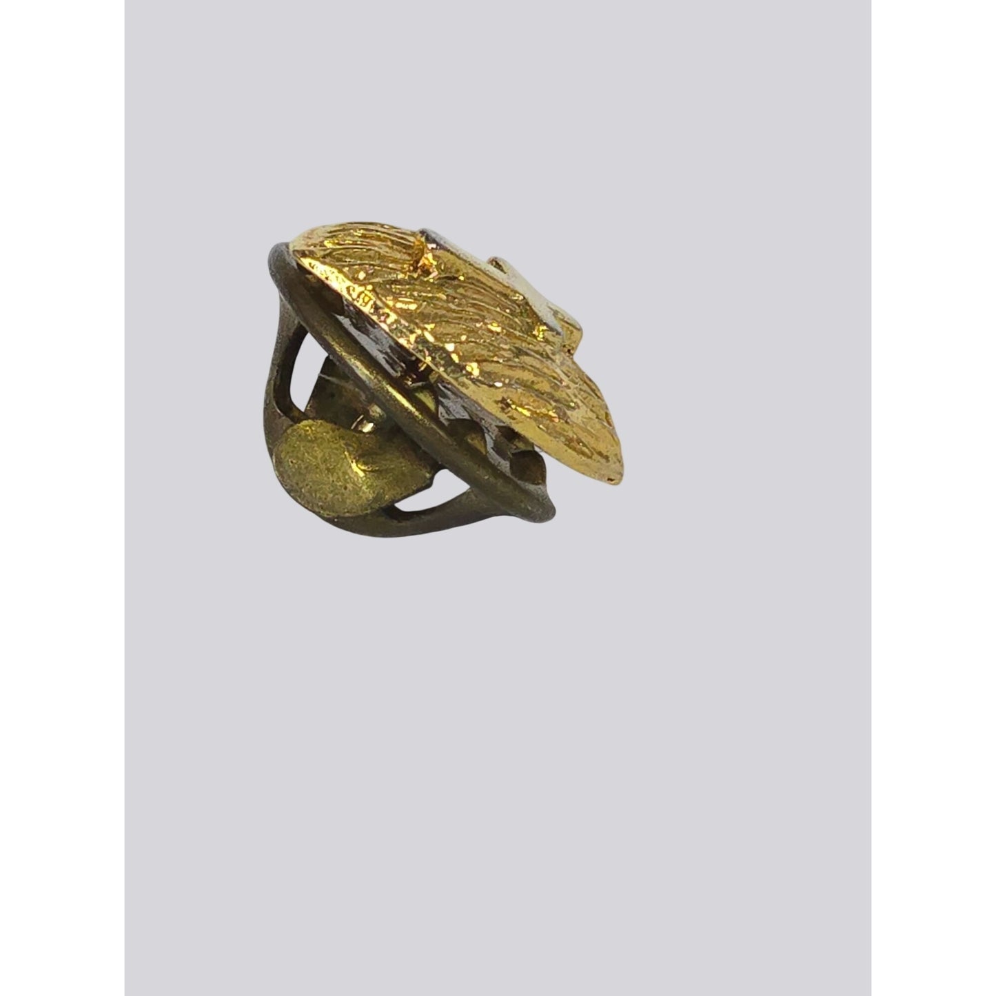 Gold‑Tone Heart & Cross Lapel Pin Textured Cross Ballou Clutch Back