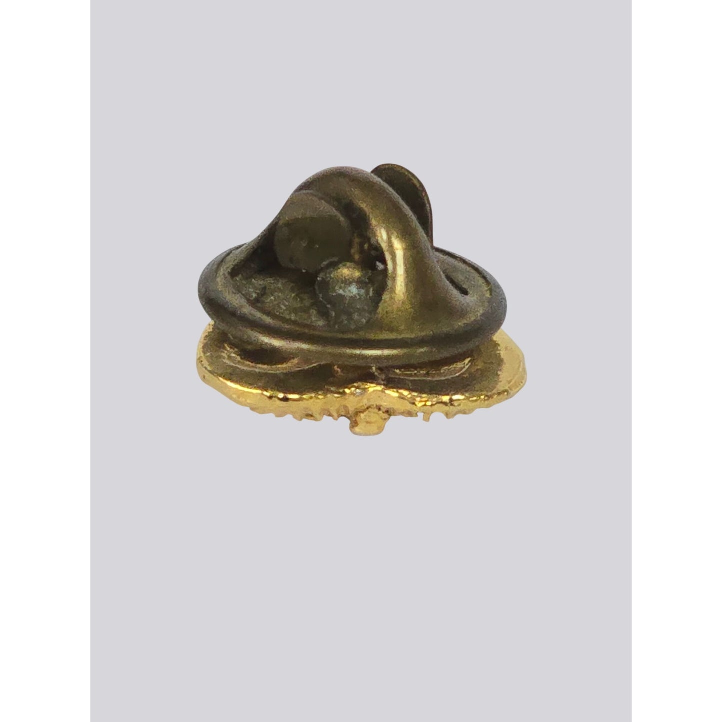 Gold‑Tone Heart & Cross Lapel Pin Textured Cross Ballou Clutch Back