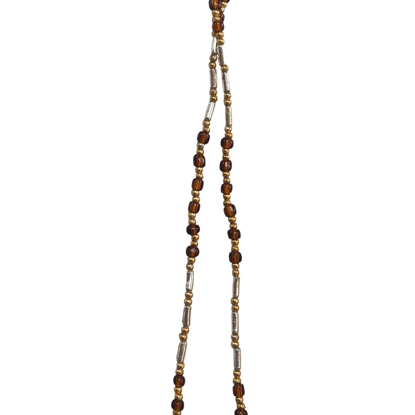 Vintage Gold‑Tone Pendant Necklace w/ Red & Green Cabochons