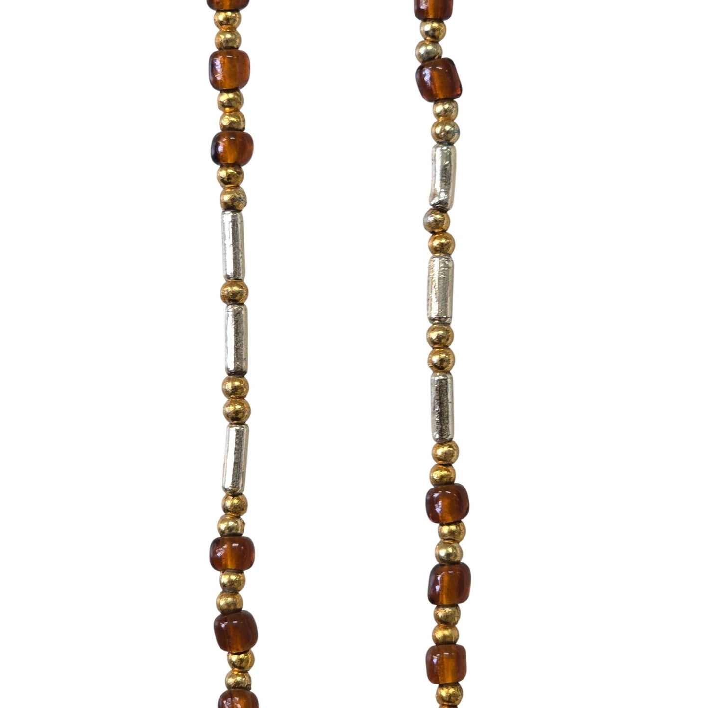 Vintage Gold‑Tone Pendant Necklace w/ Red & Green Cabochons