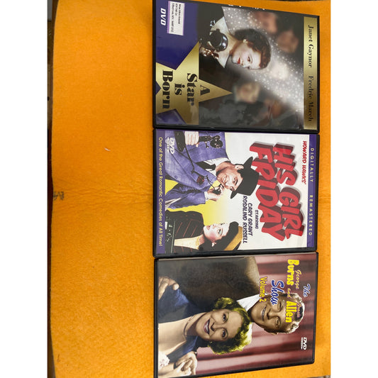 Classic Movie Trio DVD Collection: A Star Is Born His Girl Friday & The Burns And Allen Show