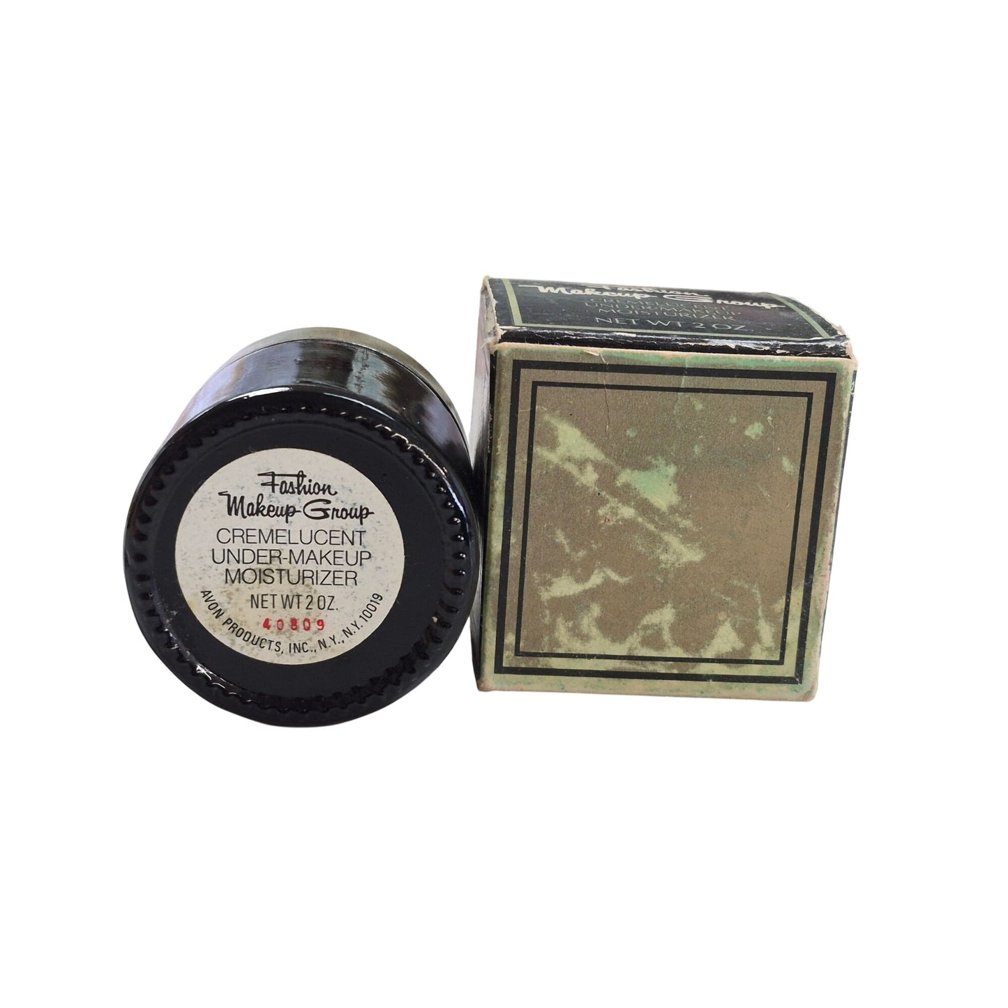 Avon Vintage Black Jar Box 2 oz EMPTY