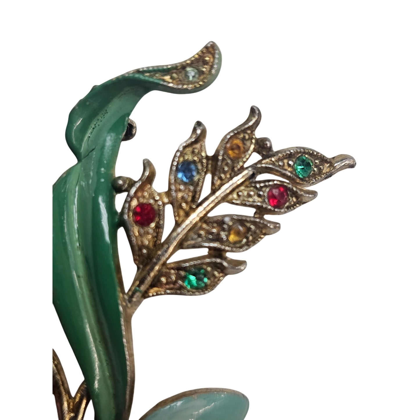 Vintage Enamel Tulip Brooch