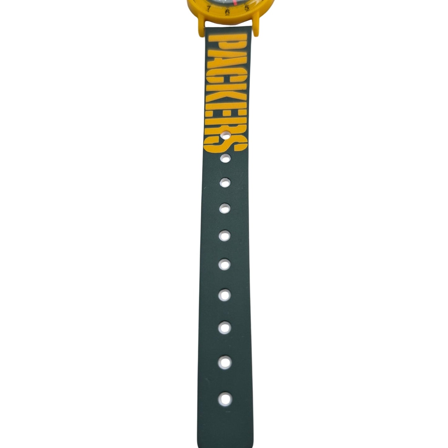 Green Bay Packers Kids Watch NFL 1998 Logo Theme Yellow Green Strap Adjustable