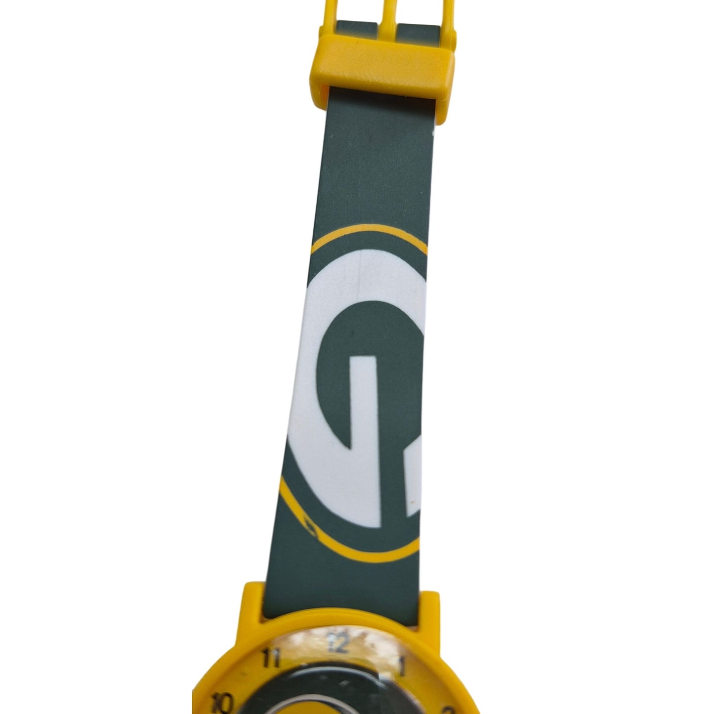 Green Bay Packers Kids Watch NFL 1998 Logo Theme Yellow Green Strap Adjustable