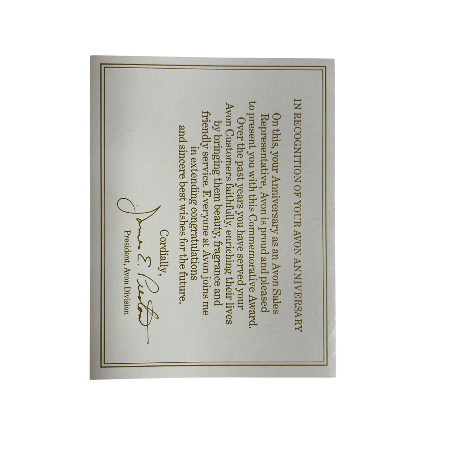 Fifth Avon Anniversary Commemorative Plate