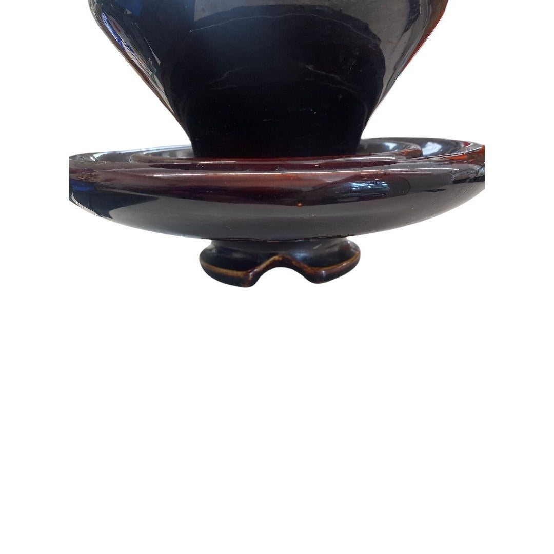 VINTAGE Large Ceramic Insulator High Voltage Glazed Brown