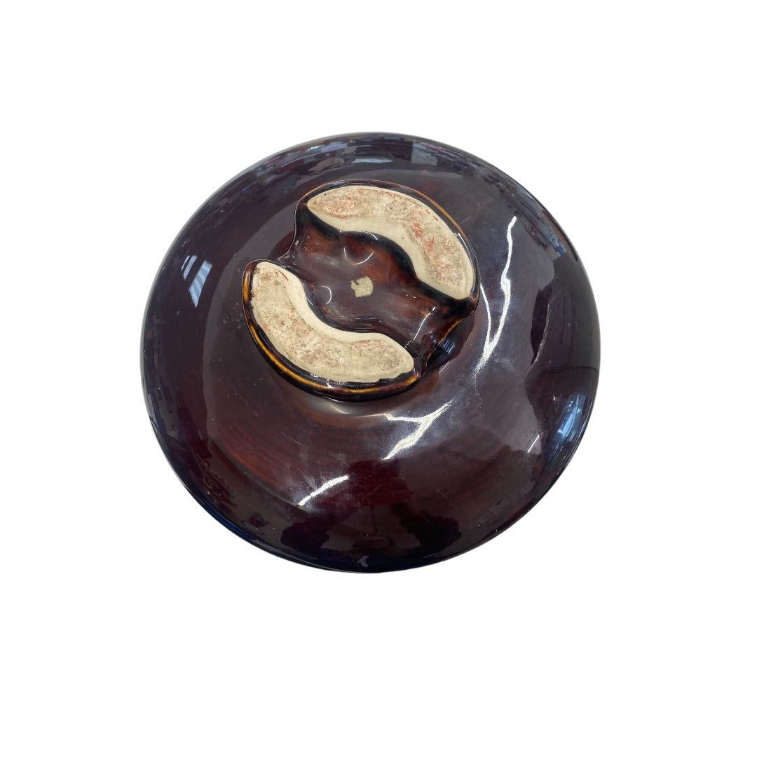 VINTAGE Large Ceramic Insulator High Voltage Glazed Brown