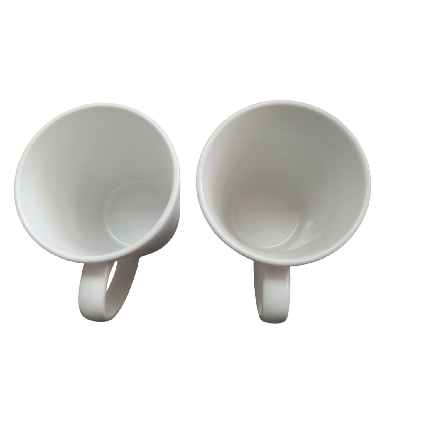 Nalco Water Coffee Mugs Set Of 2 White Ceramic 12 Oz  Durable Design