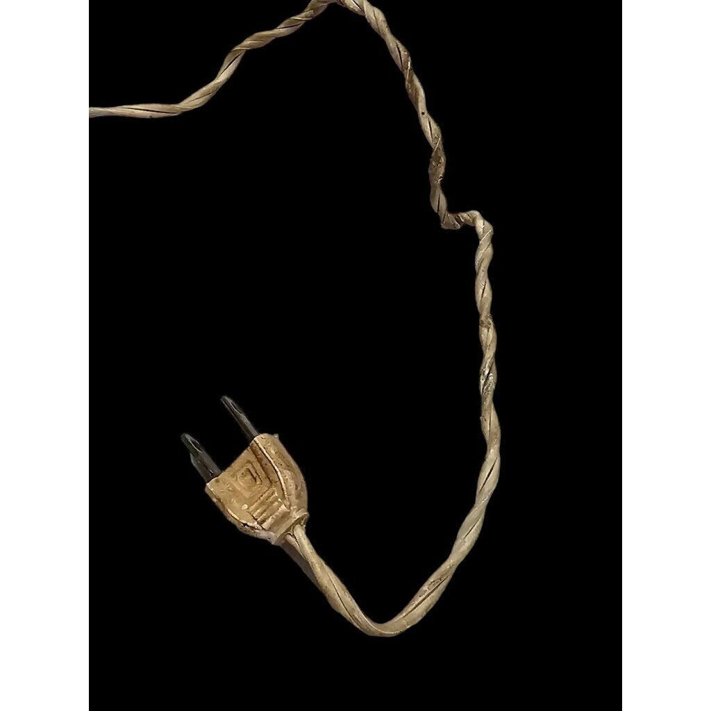 Vintage Milk Glass Table Lamp With Floral Design & Electric Wiring