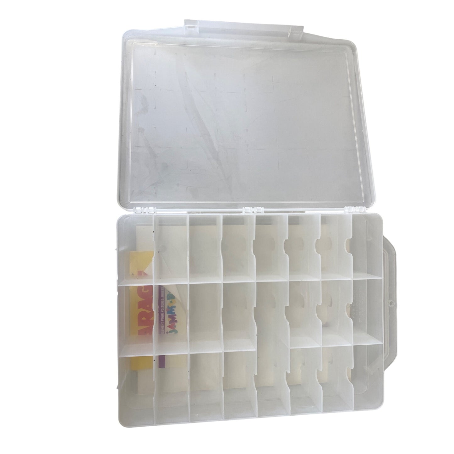 Die-Cast Toy Car Storage Case 48 Car Capacity Lightweight Plastic Built-In Handle & Secure Latch