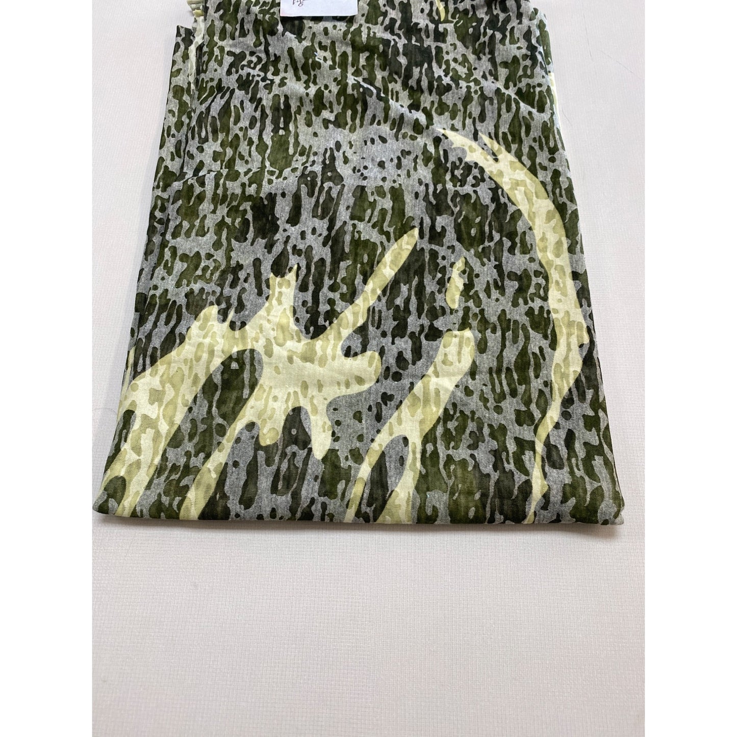 Green & Grey Camouflage Pattern Fabric 60" W x 37" L