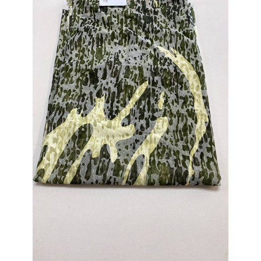 Green & Grey Camouflage Pattern Fabric 60" W x 37" L