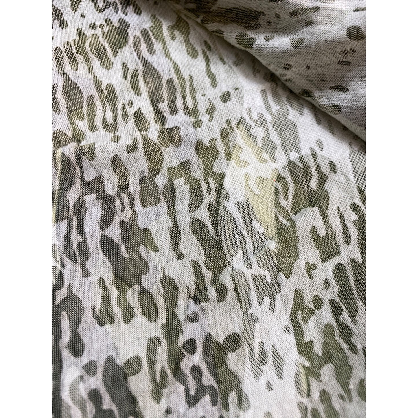 Green & Grey Camouflage Pattern Fabric 60" W x 37" L