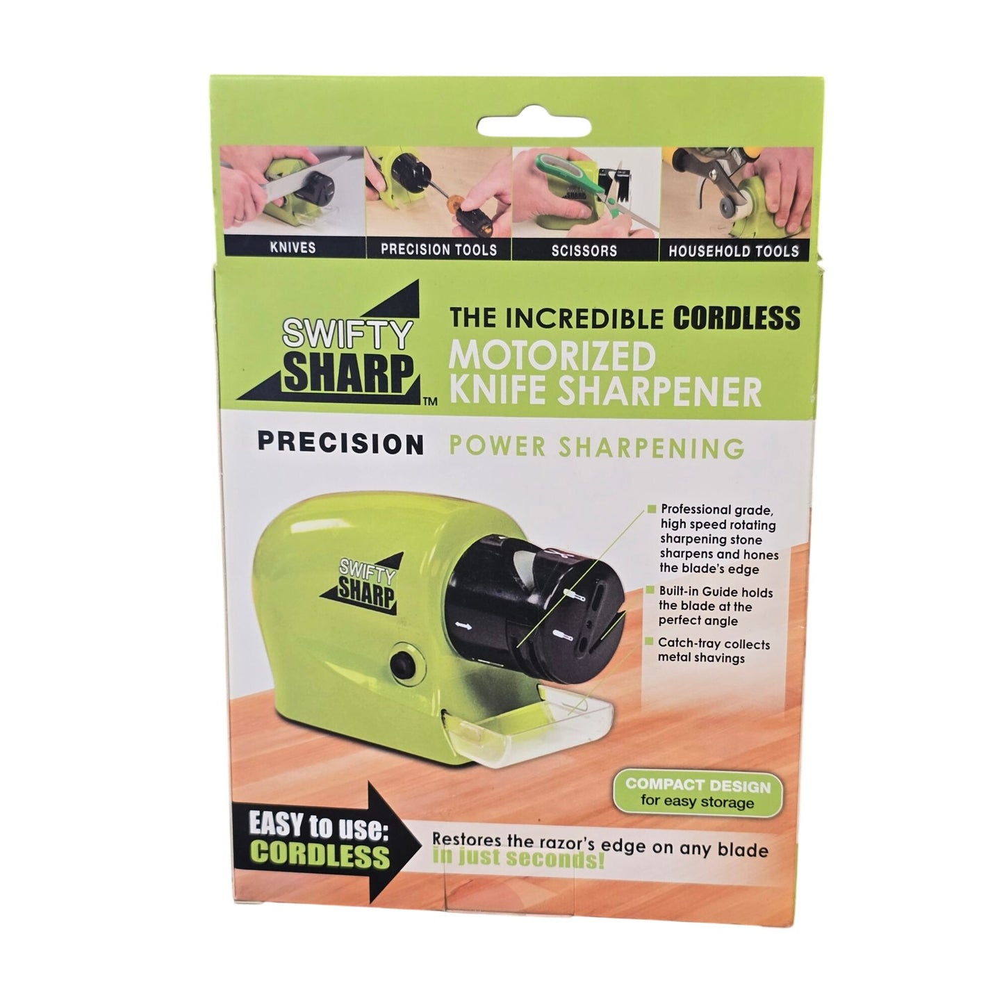 NEW - Swifty Sharp Cordless Motorized Knife Sharpener