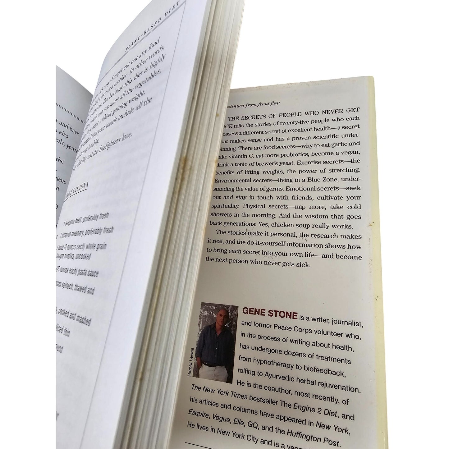 The Secrets Of People Who Never Get Sick By Gene Stone Hardcover 2010