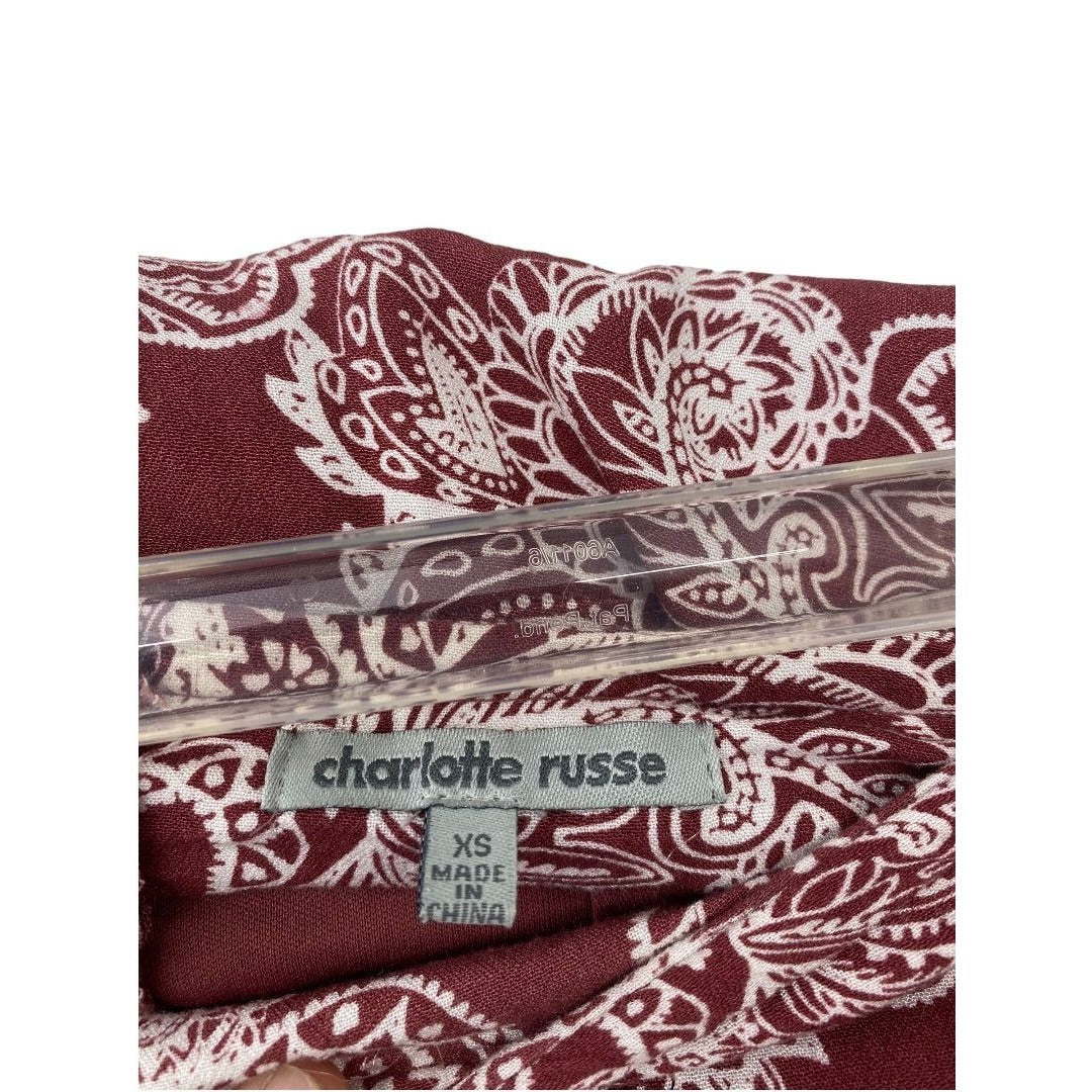 Charlotte Russe Pants Wrap Wide Leg sz XS