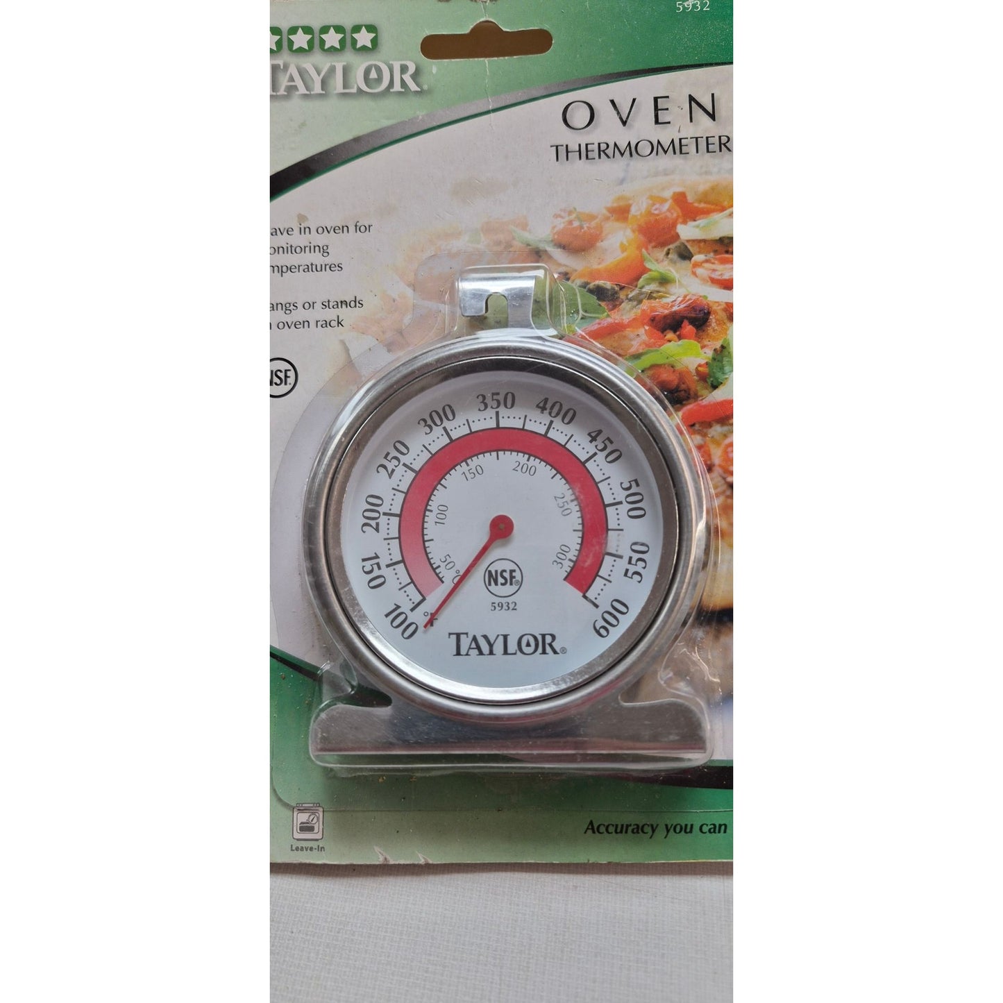 Taylor Oven Thermometer 5932 NSF Certified Stainless Steel 100°F-600°F