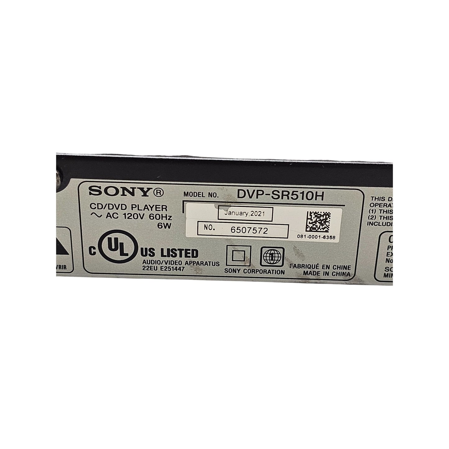 Sony CD/DVD Player & Remote