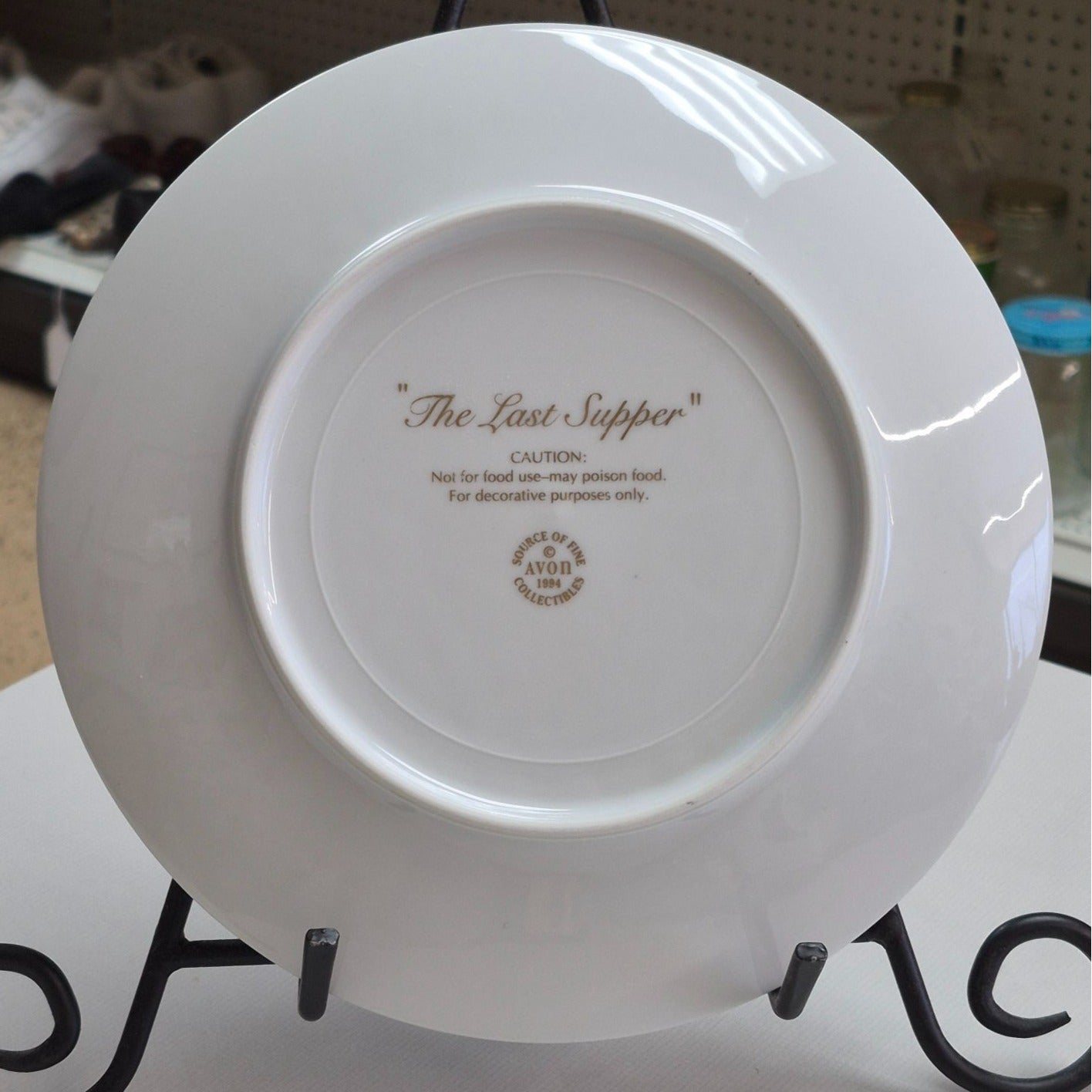 "Avon 1984 The Last Supper" Decorative Plate In Blue & White Porcelain