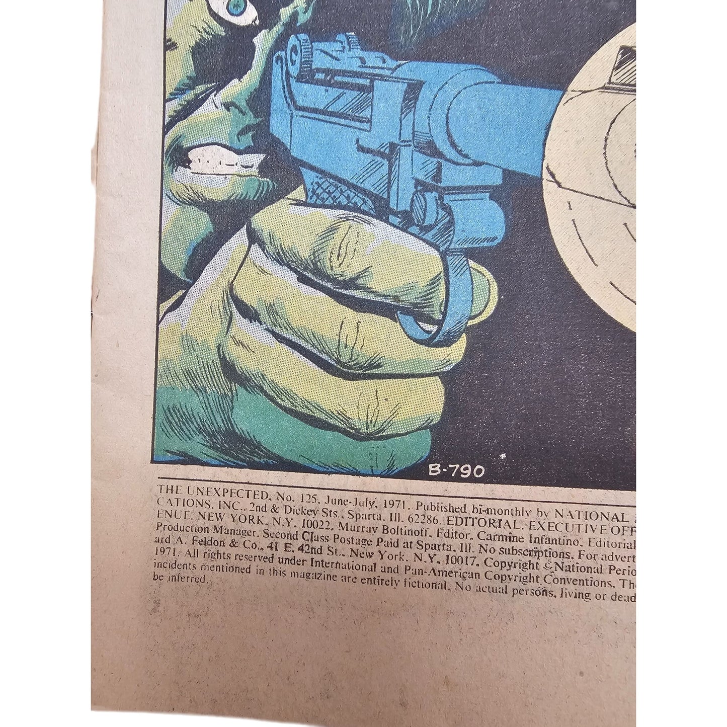 Vintage 1970 DC Comics The Unexpected Issue #125 Horror Comic Book 15¢ Cover Price