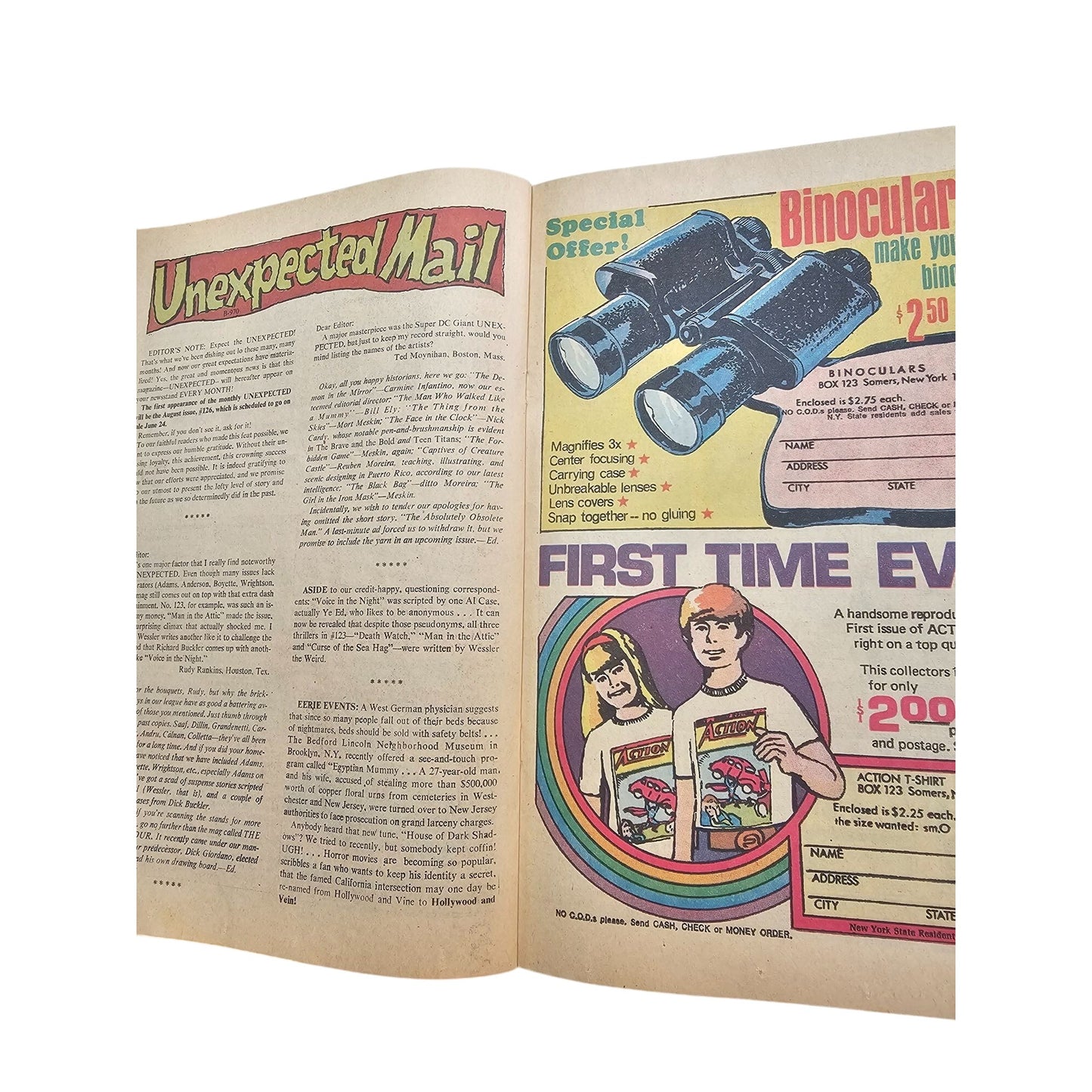 Vintage 1970 DC Comics The Unexpected Issue #125 Horror Comic Book 15¢ Cover Price