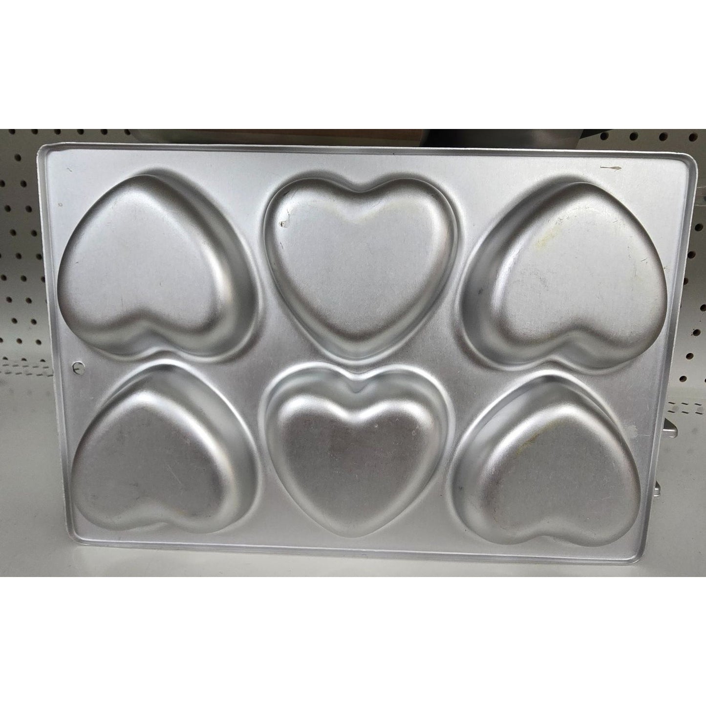 Wilton 6-Cavity Heart-Shaped Nonstick Cake Pan Mold For Baking Desserts