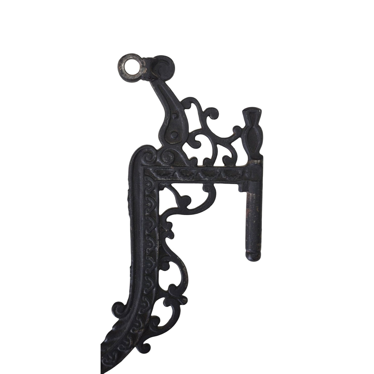 Cast Iron Oil Lamp Wall Swing Arm Holder 12"
