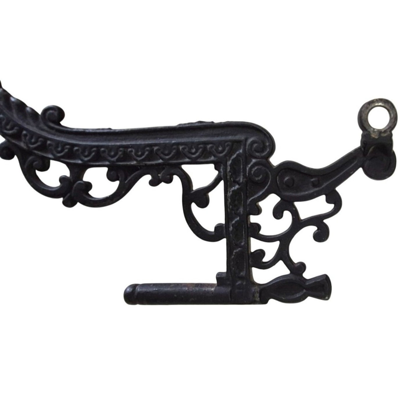 Cast Iron Oil Lamp Wall Swing Arm Holder 12"