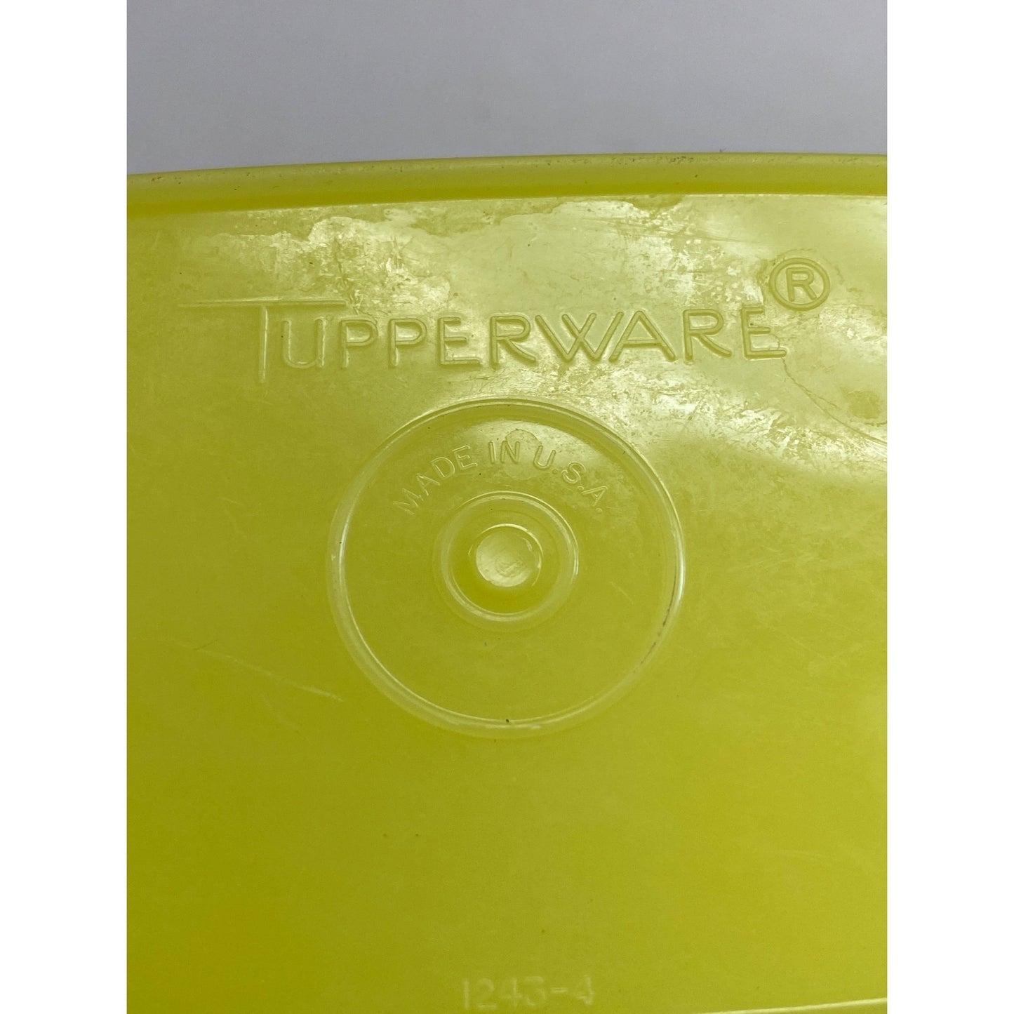 Tupperware Yellow Rectangle Storage Container 1244-3