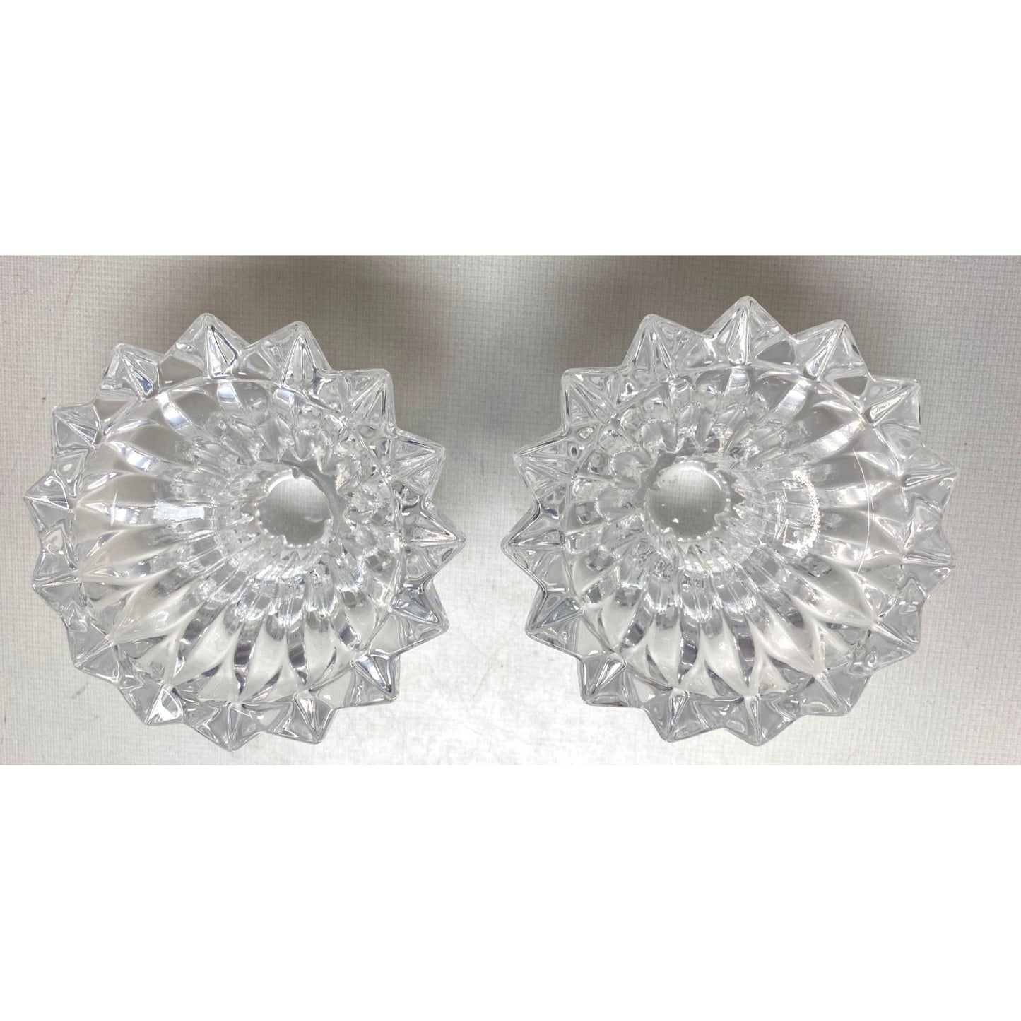 Vintage Crystal Candleholders Set 2