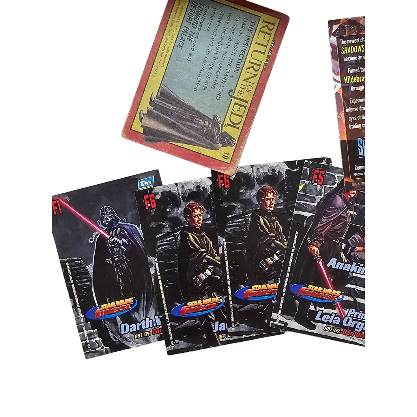Large Lot Star Wars Finest Deluxe Chromium Trading Cards