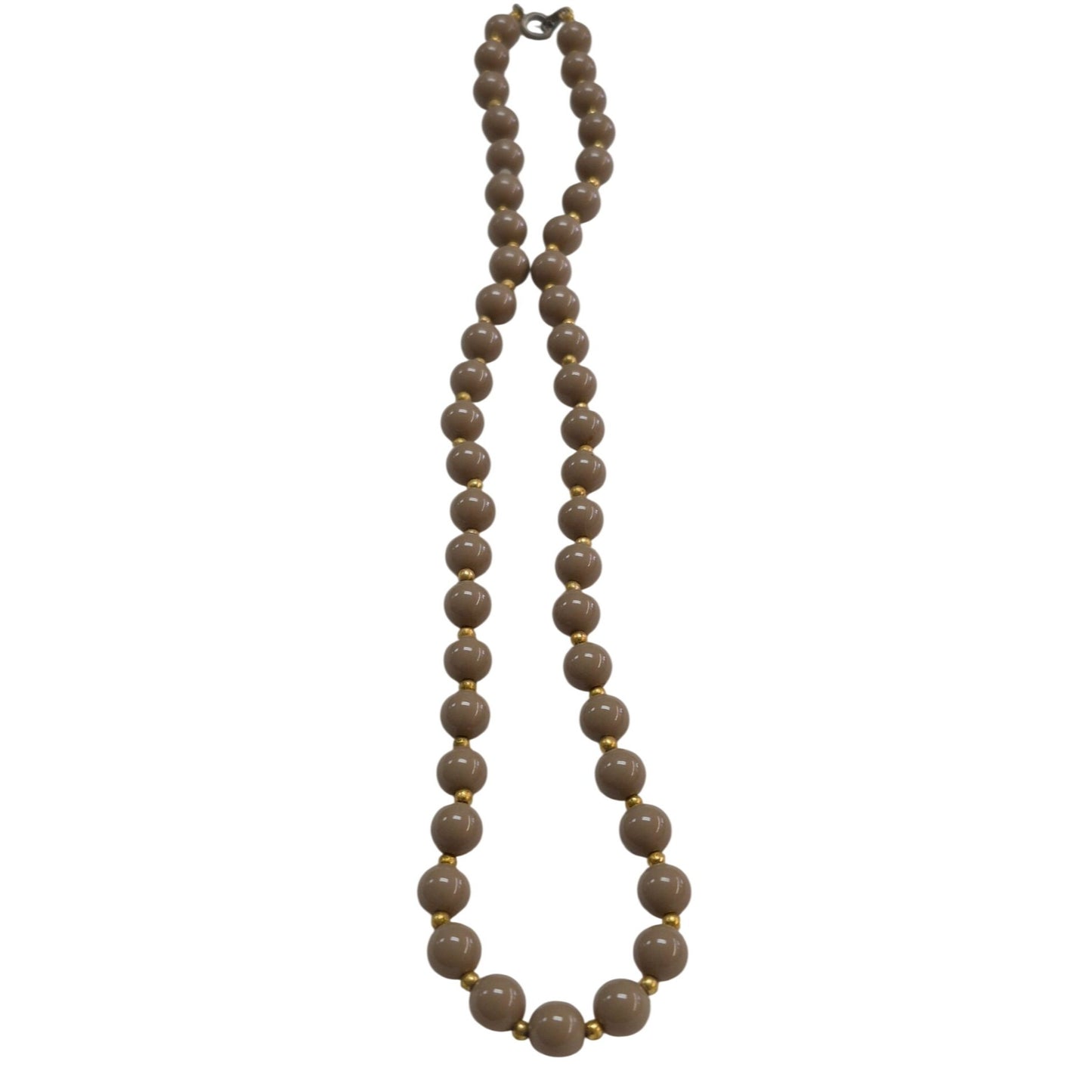 Vintage Women's Brown & Gold Beaded Necklace