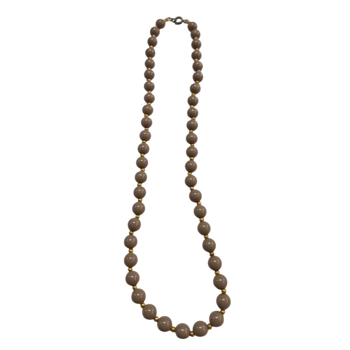 Vintage Women's Brown & Gold Beaded Necklace