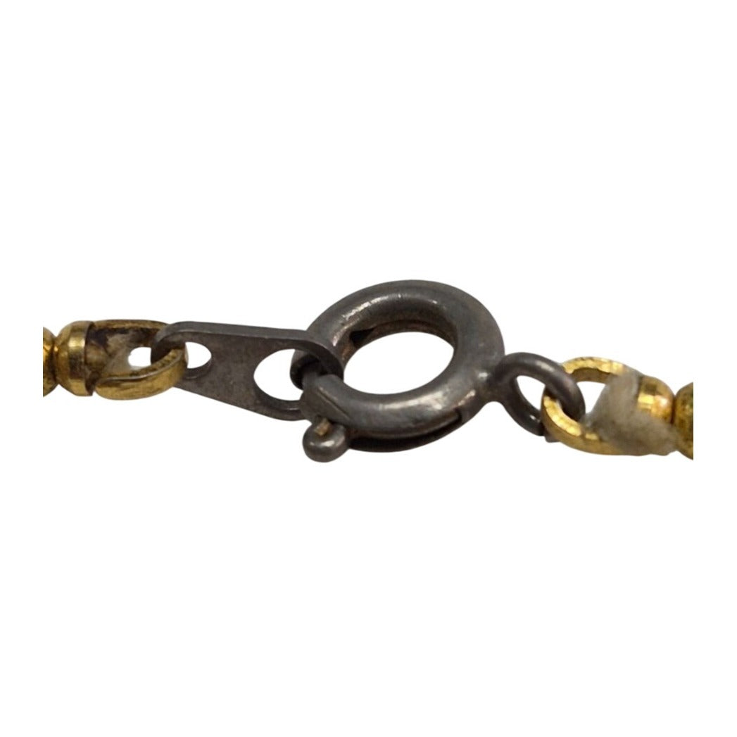 Vintage Women's Brown & Gold Beaded Necklace