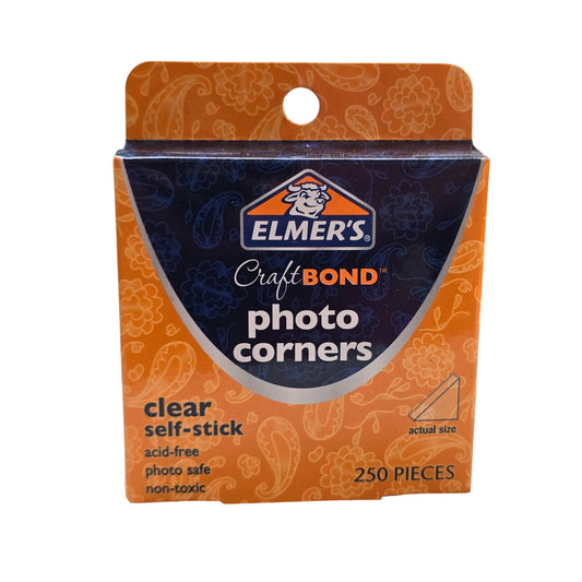 Elmers CraftBond Photo Corners Clear 250 Pieces