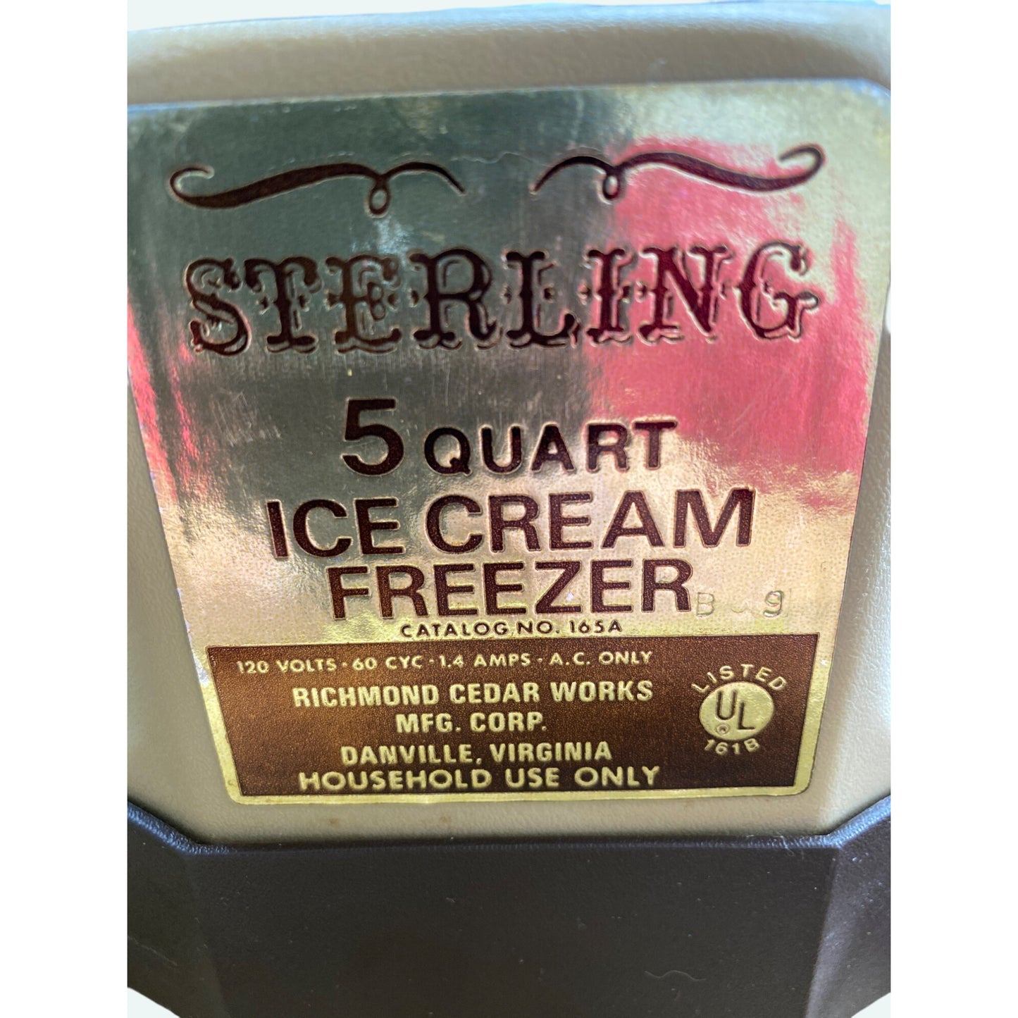 Sterling 5 Quart Ice Cream Freezer