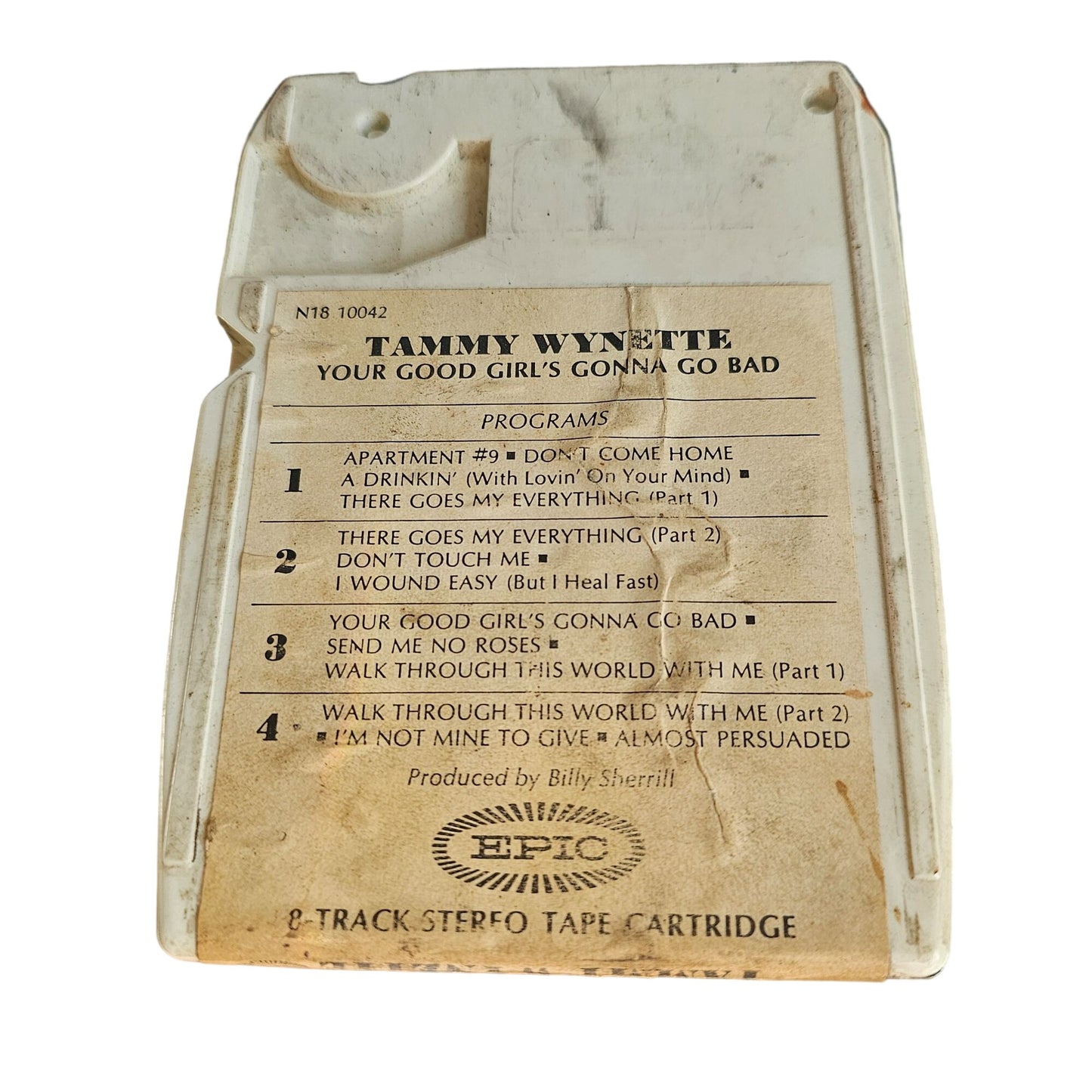 Tammy Wynette "Your Good Girls Gonna Go Bad" 8-Track Tape Cartridge By Epic Records