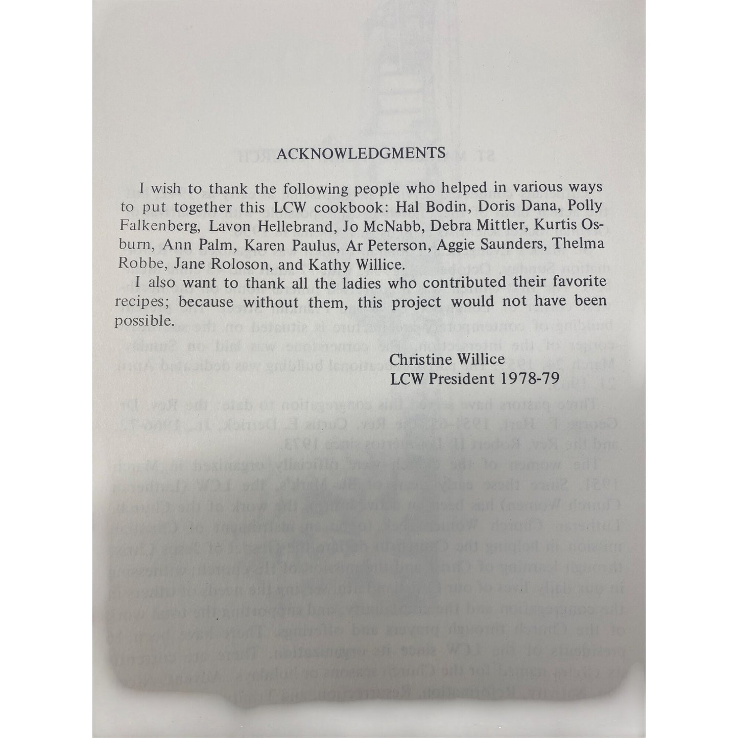 St. Marks Lutheran Church Cookbook "Our Daily Bread" Collection Of Favorite Recipes