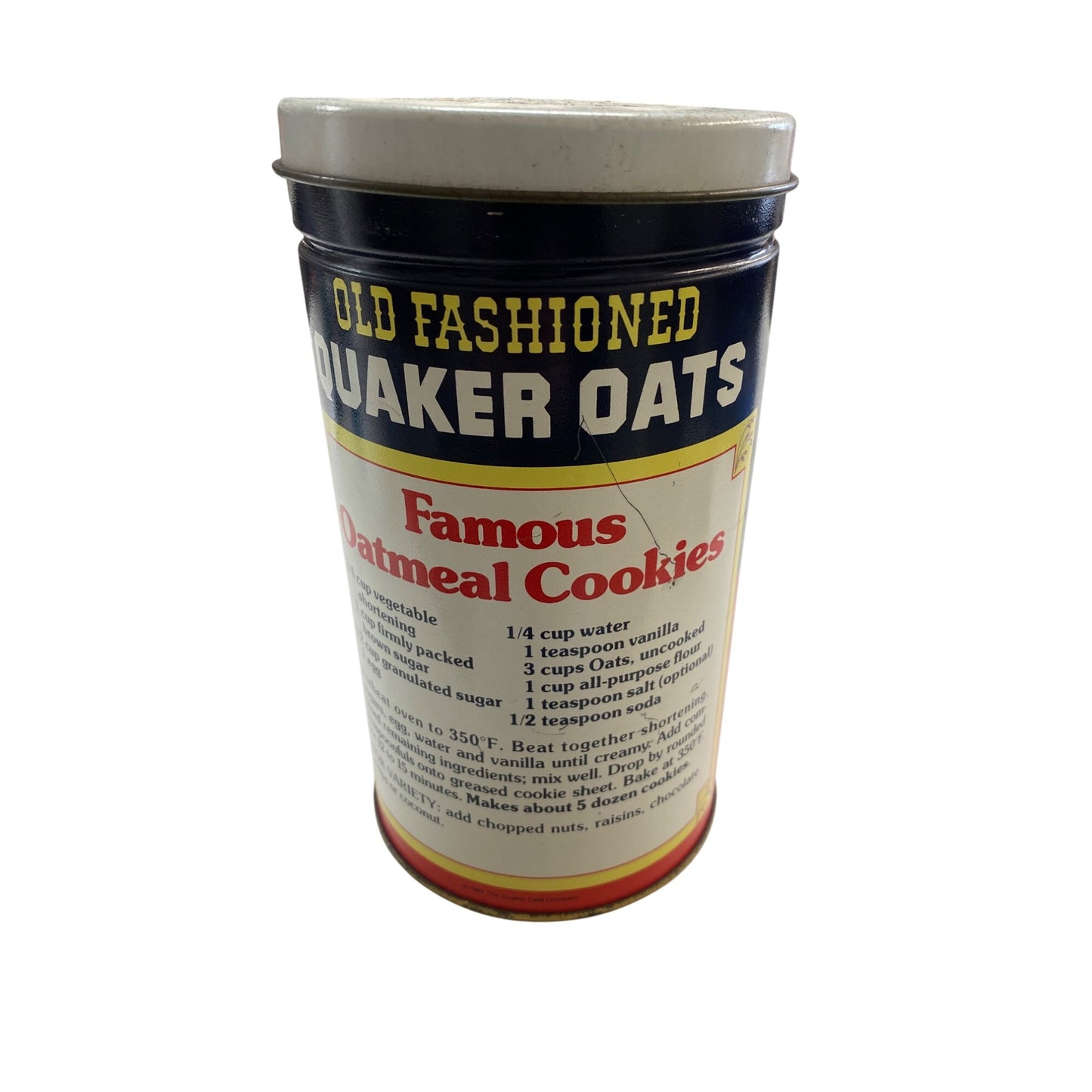 Vintage 1982 Quaker Oats Tin