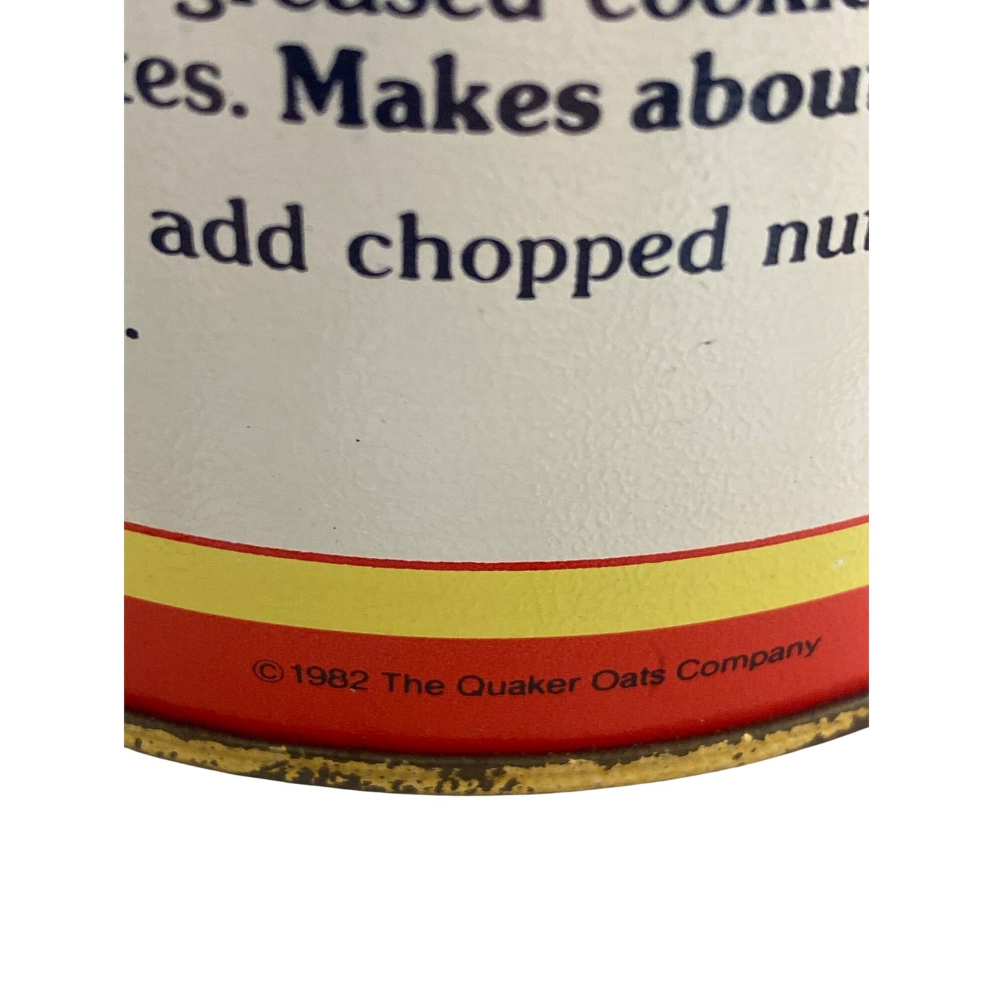 Vintage 1982 Quaker Oats Tin