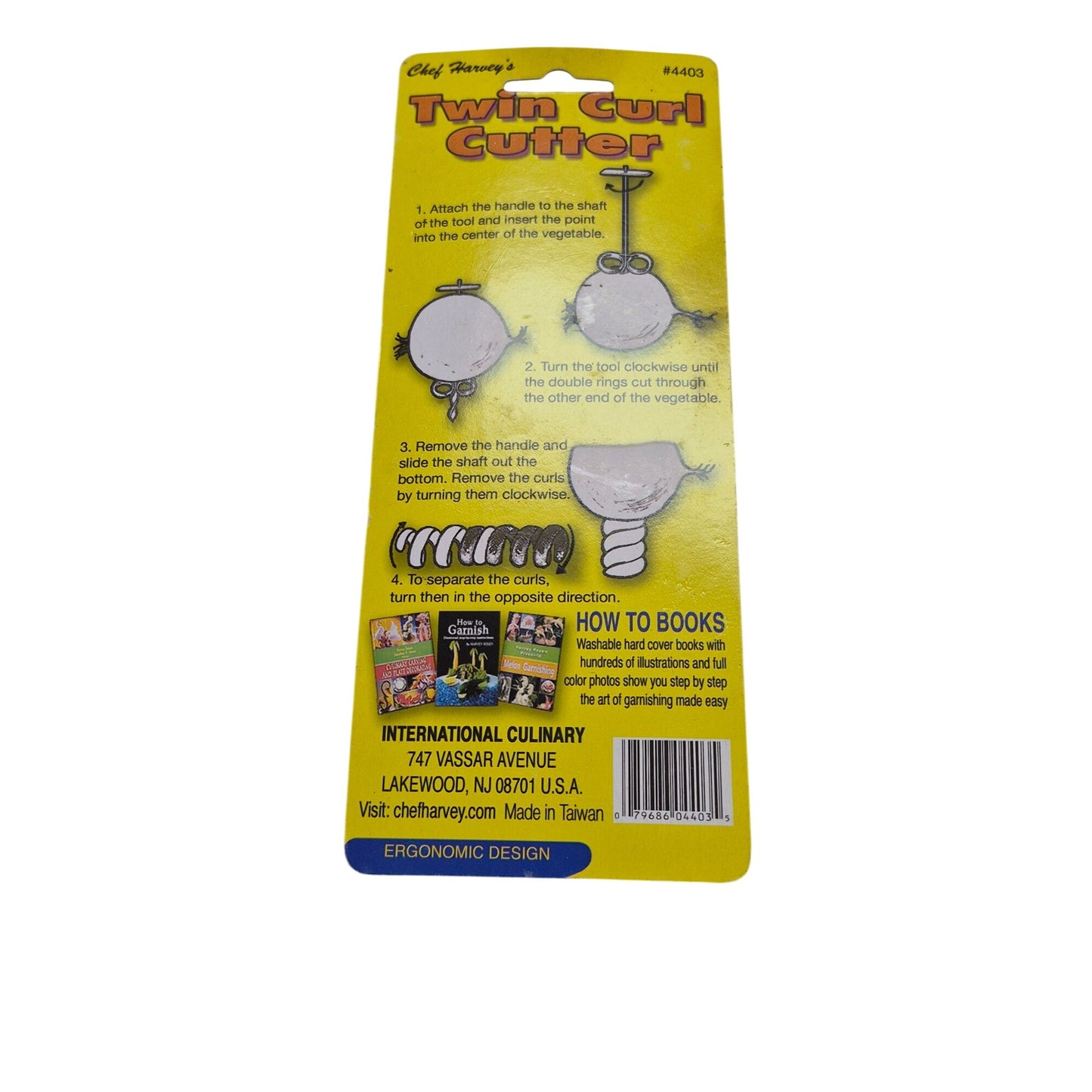 Chef Harveys Twin Curl Vegetable Cutter #4403 Ergonomic Design
