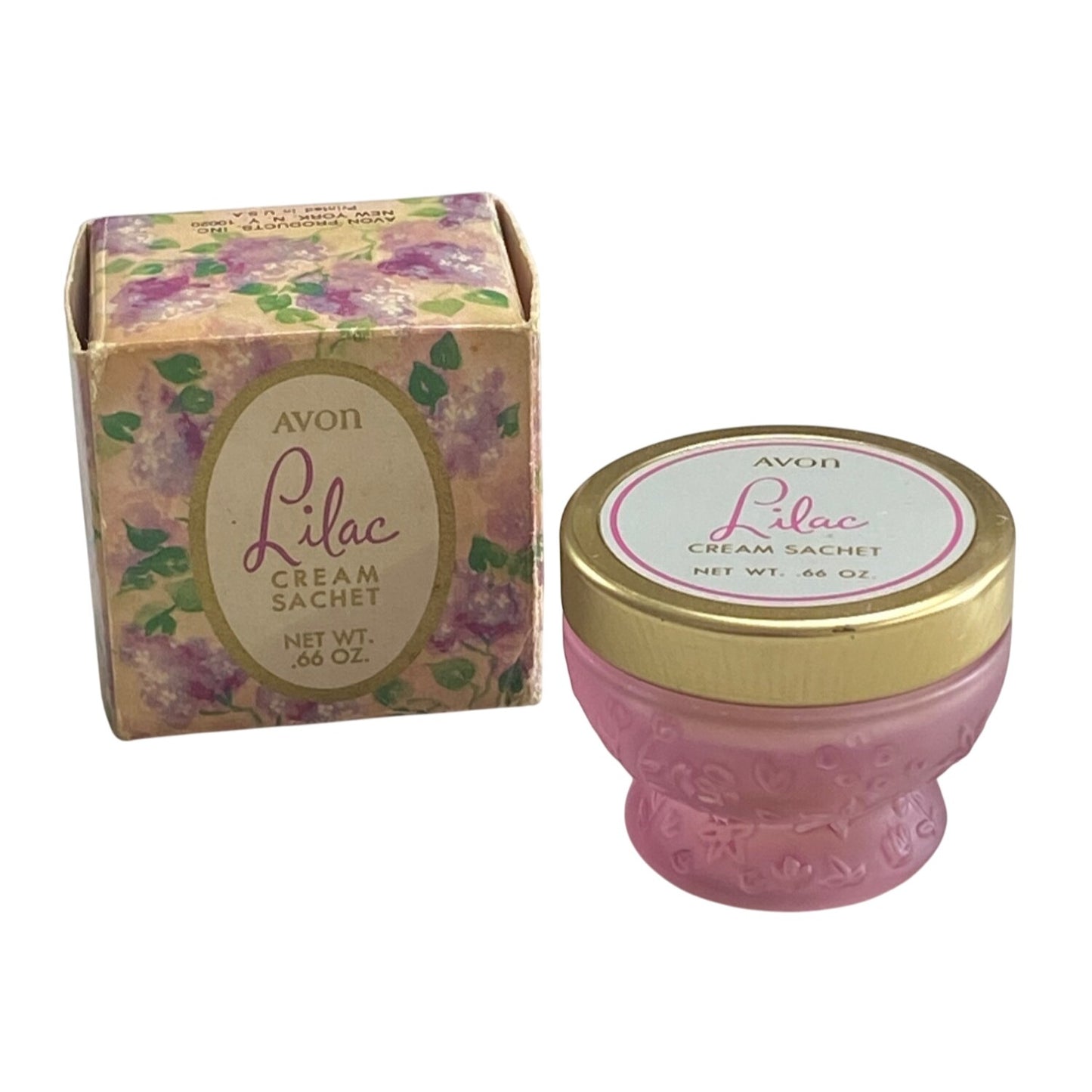 Avon Sachet Empty Pink Glass