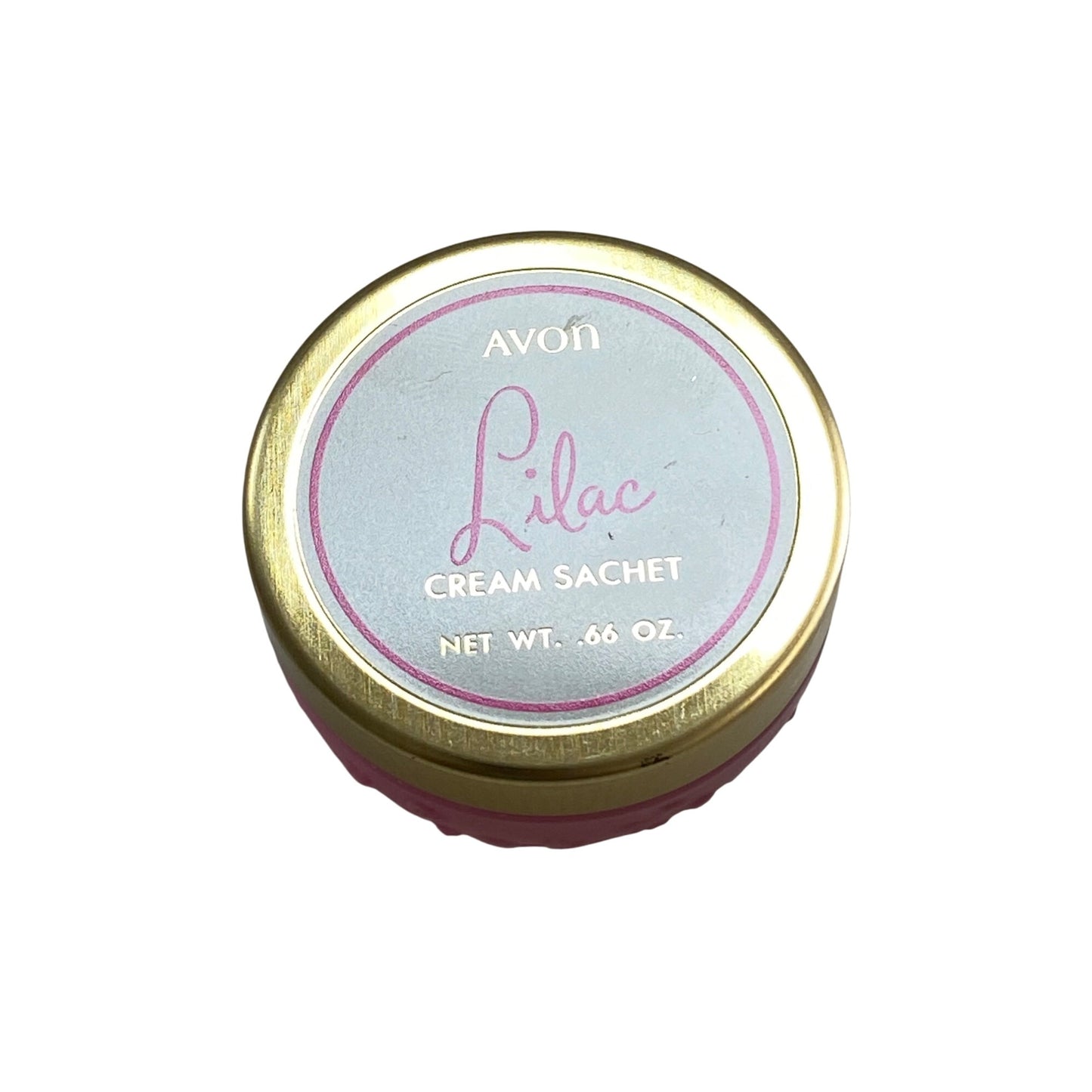 Avon Sachet Empty Pink Glass