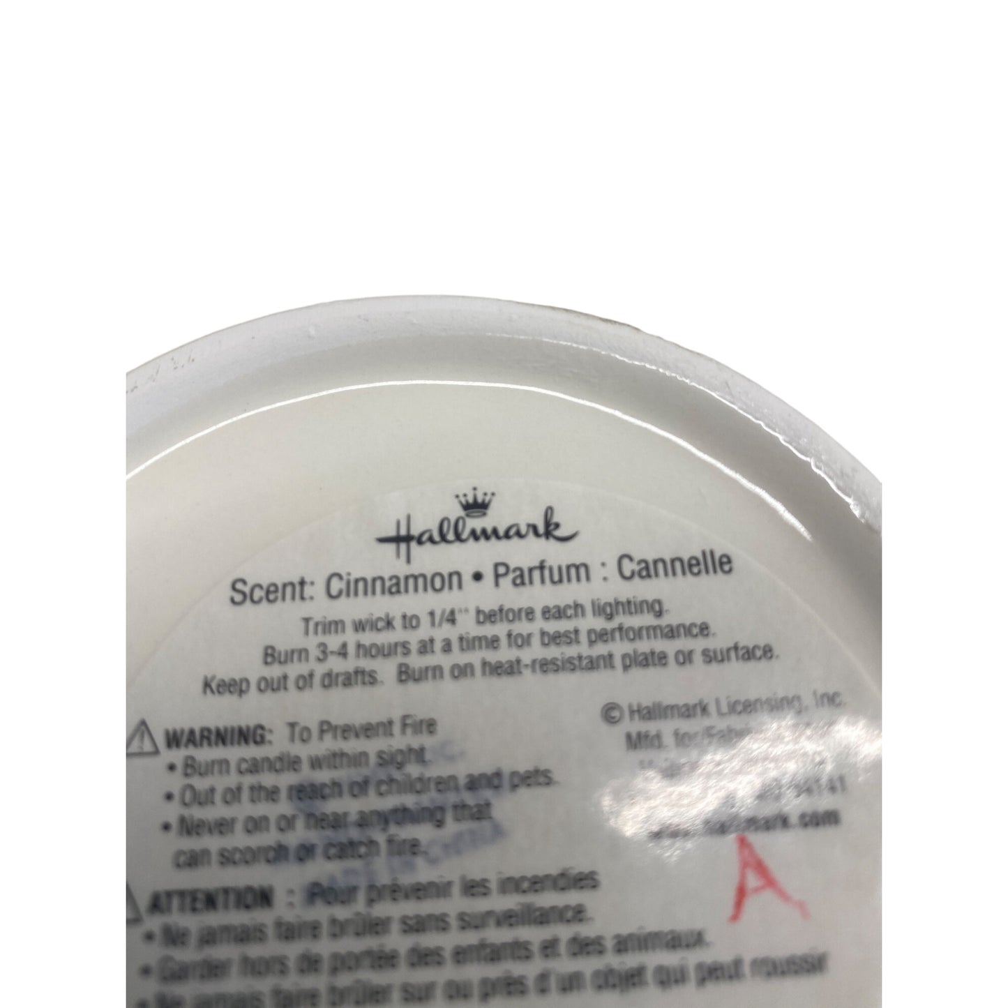 Hallmark Cinnamon Scented Candle Jar With Lid 1DMP1234