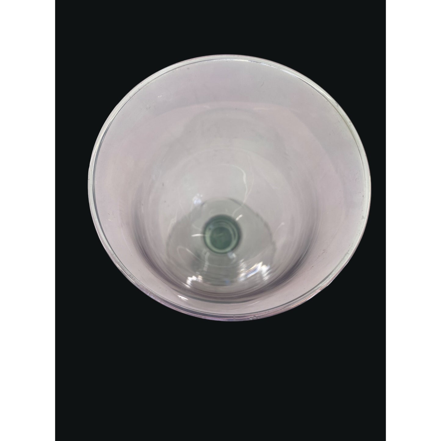 Vintage Pink & Clear Glass Goblet