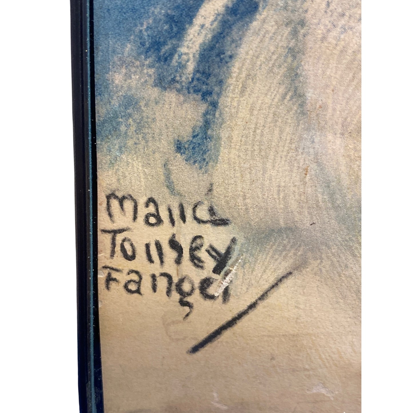 Vintage Framed Marla Touhey Fangel Baby Portrait